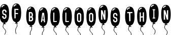 SF Balloons Thin字体预览