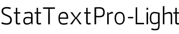 StatTextPro-Light字体预览