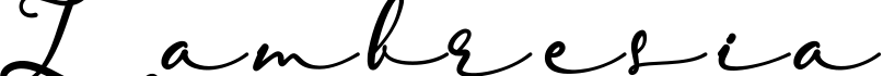 Lambresia字体预览