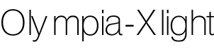 Olympia-Xlight字体预览图
