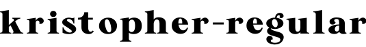 kristopher-regular字体预览图