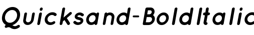 Quicksand-BoldItalic字体预览