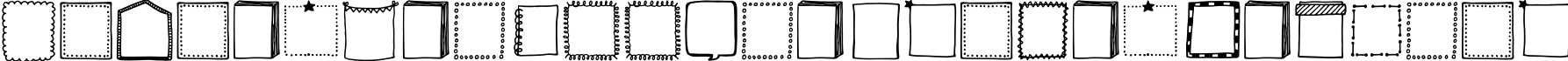 Tanaestel Doodle Frames Regular字体预览图