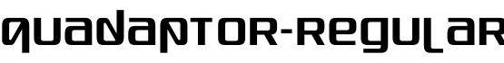 Quadaptor-Regular字体预览
