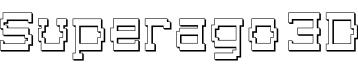 Superago 3D字体预览图
