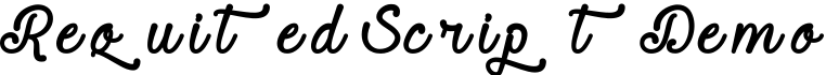 Requited Script Demo字体预览图
