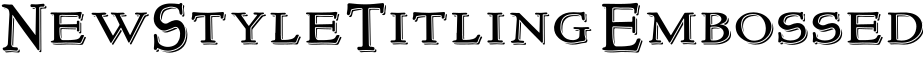 NewStyleTitling Embossed字体预览图