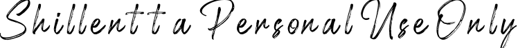Shillentta Personal Use Only字体预览图