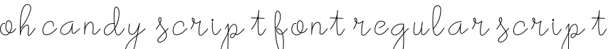 oh candy script font regular script字体预览图