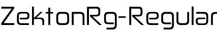ZektonRg-Regular预览字体图片