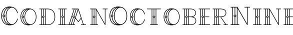 CodianOctoberNine字体预览