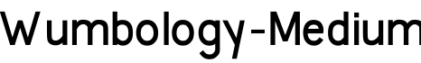 Wumbology-Medium字体预览图