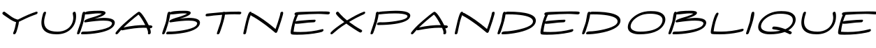 Yuba BTN Expanded Oblique字体预览