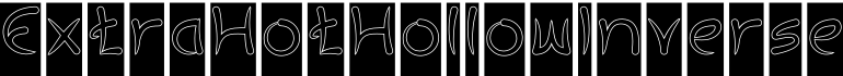 ExtraHotHollowInverse字体预览