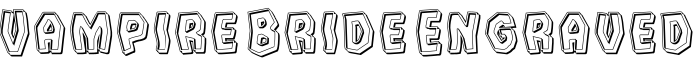 Vampire Bride Engraved字体预览图