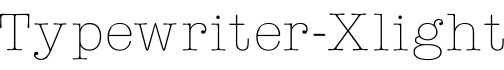 Typewriter-Xlight字体预览