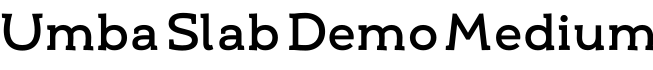 Umba Slab Demo Medium字体预览