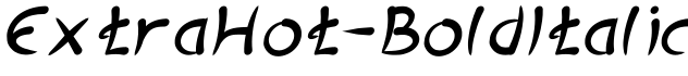 ExtraHot-BoldItalic字体预览