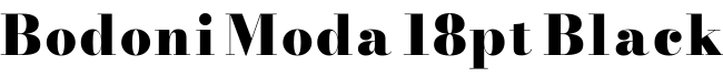 Bodoni Moda 18pt Black字体预览