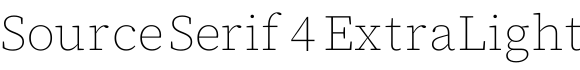 Source Serif 4 ExtraLight字体预览
