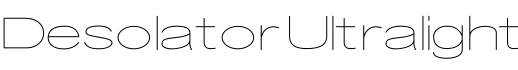 Desolator Ultralight字体预览