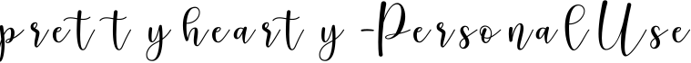 pretty hearty - Personal Use字体预览图