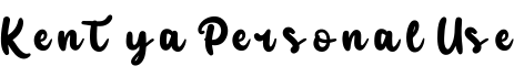 Kentya Personal Use字体预览