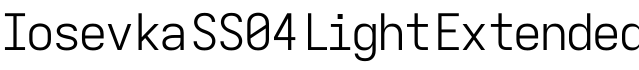 Iosevka SS04 Light Extended字体预览图