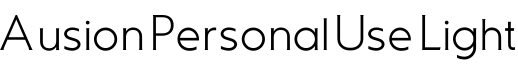 Ausion Personal Use Light字体预览