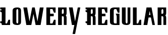 Lowery Regular字体预览图