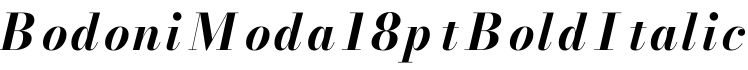 Bodoni Moda 18pt Bold Italic字体预览