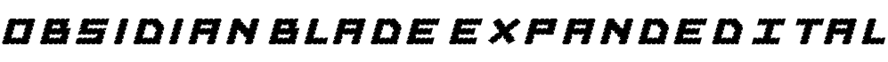Obsidian Blade Expanded Ital字体预览图