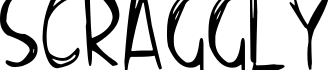 Scraggly字体预览图