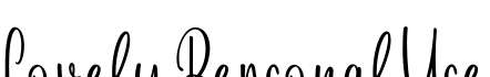Lovely Personal Use字体预览图