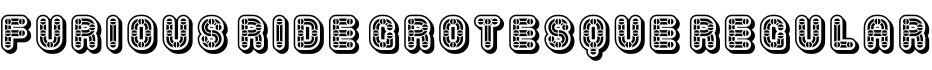 Furious Ride Grotesque Regular字体预览图