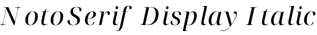 Noto Serif Display Italic字体预览