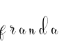 franda字体预览图