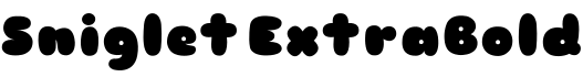 Sniglet ExtraBold字体预览
