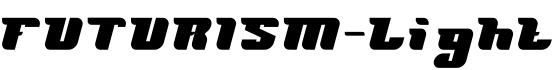 FUTURISM-Light字体预览图