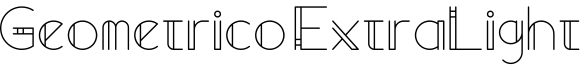Geometrico ExtraLight字体预览