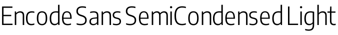 Encode Sans SemiCondensed Light字体预览