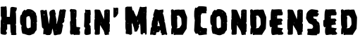 Howlin' Mad Condensed字体预览图