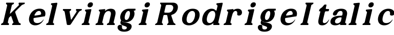 Kelvingi Rodrige Italic字体预览