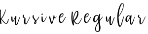 Kursive Regular字体预览图