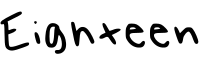 Eighteen字体预览