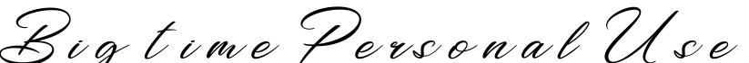 Bigtime Personal Use字体预览图