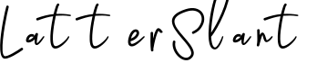 Latter Slant字体预览