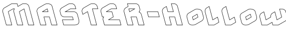 MASTER-Hollow字体预览图