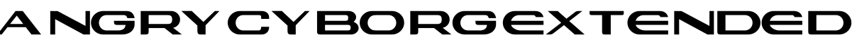 Angry Cyborg Extended字体预览图