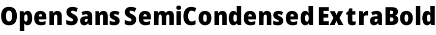 Open Sans SemiCondensed ExtraBold字体预览图